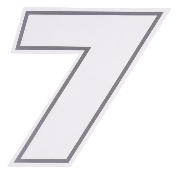 bike it Bike it deluxe 4 inch race numbers white - #7